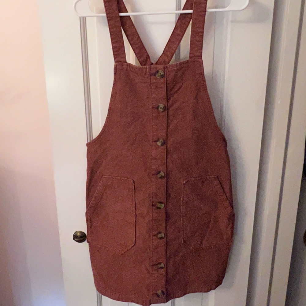 American Eagle Pink Overall Dress